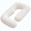 Almohada de embarazo en U 140 cm de tejido acolchado beige para apoyo corporal