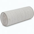 Cojín cilíndrico 20 x 50 cm de tejido gris con relieve trenzado decorativo