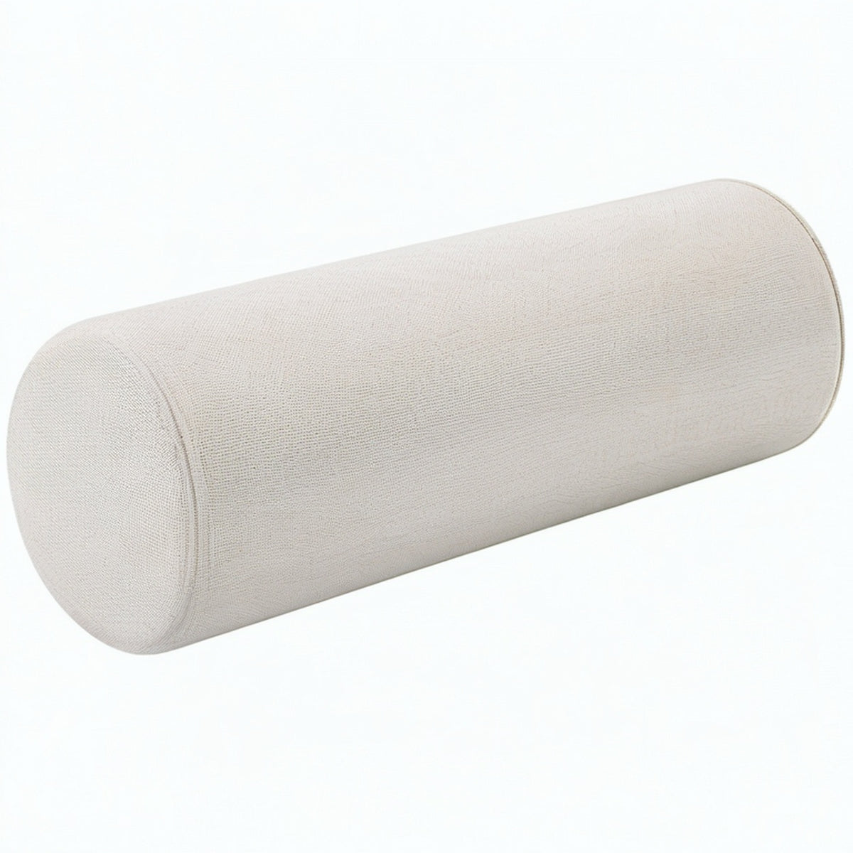 Cojín cilíndrico 50 x 20 cm de tela beige - apoyo decorativo suave