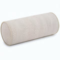 Cojín cilíndrico 20 x 50 cm de tejido beige para apoyo decorativo