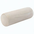 Cojín cilíndrico 15 x 45 cm de tela beige para apoyo decorativo