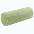 Cojín cilíndrico 15 x 45 cm textil verde con textura para apoyo decorativo