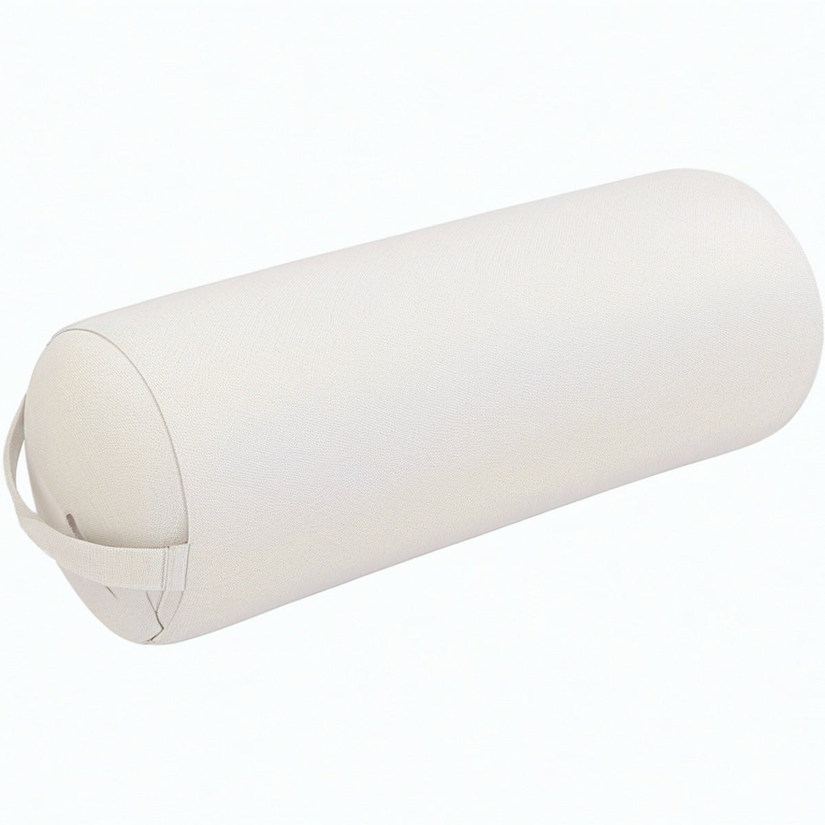 Cojín cilíndrico 20 x 50 cm de tejido beige para apoyo lumbar