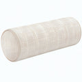 Cojín cilíndrico 20 x 60 cm textil beige con relieve decorativo