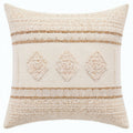 Cojín decorativo 45 x 45 cm de tejido beige estilo bohemio para sofá