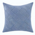 Cojín cuadrado 45 cm azul de tejido texturizado decorativo
