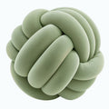 Cojín decorativo de nudo 30 cm en poliéster verde salvia para sofá de tacto suave