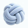 Cojín decorativo de nudo 30 cm de tejido aterciopelado azul claro - suave para sofá y dormitorio