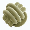 Cojín decorativo anudado 30 cm de terciopelo verde estilo moderno