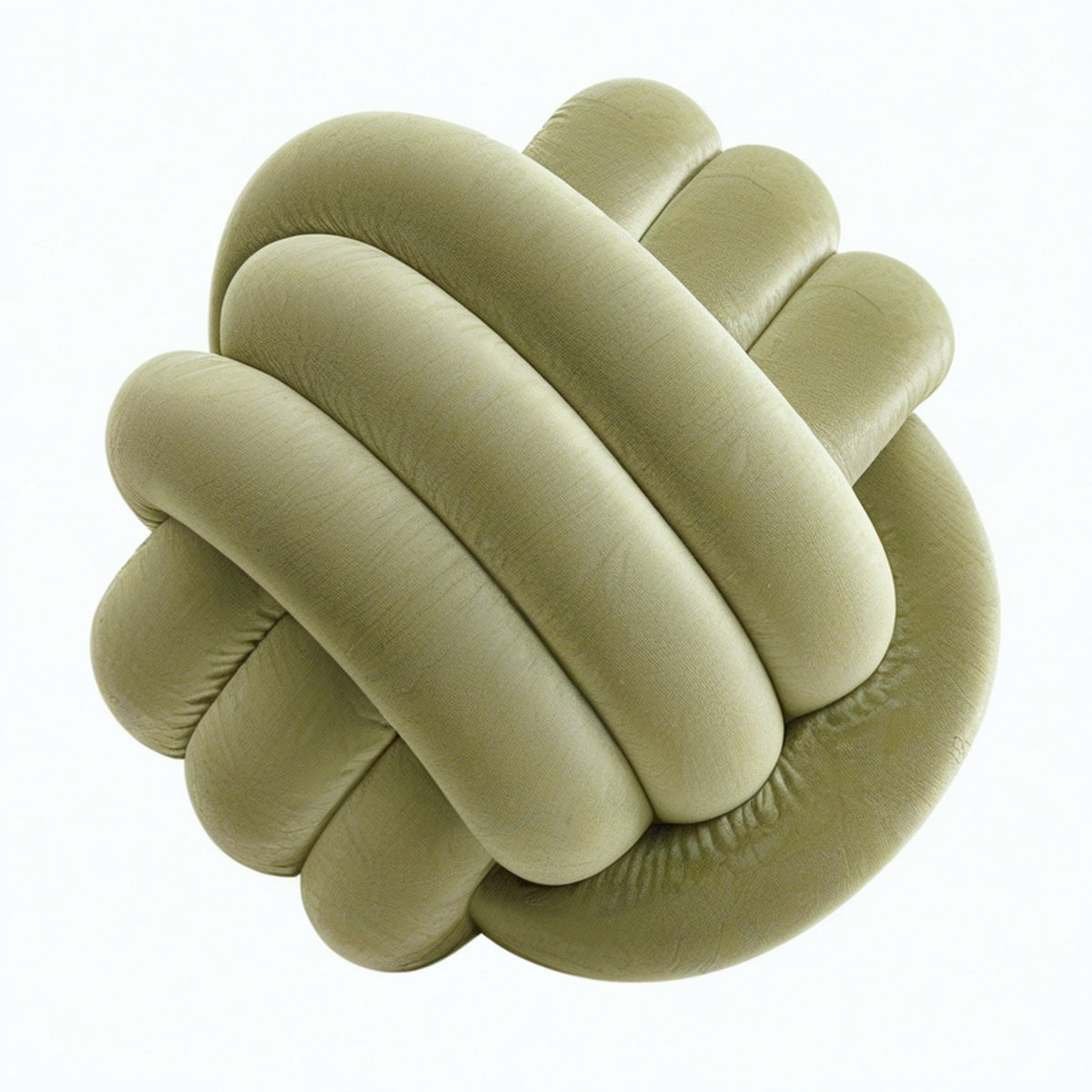 Cojín decorativo anudado 30 cm de terciopelo verde estilo moderno